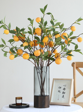 泰环 高级感仿真李子枝假树枝客厅插花摆件中古风样板间玄关装饰