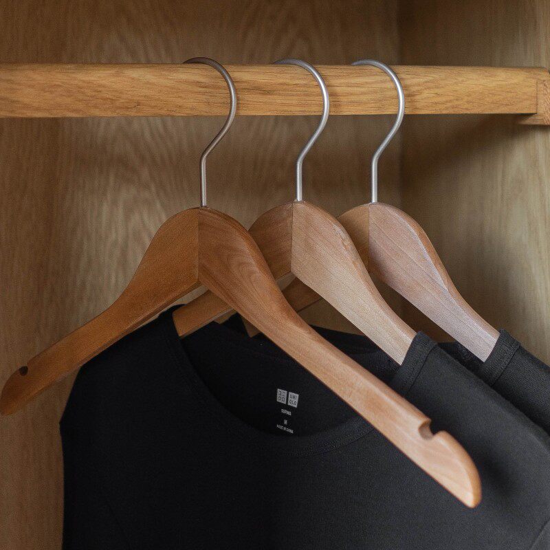 无即所有极简铝合金实木衣架衣撑防滑无痕架子晾衣架挂家用儿童