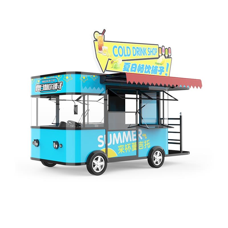 餐车快餐多功能移动四轮商用餐厅夜市摆摊推车早餐车房车电动小吃