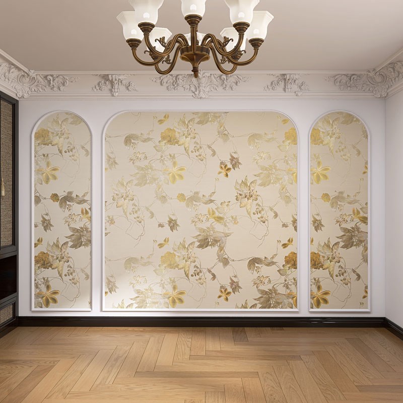 墙纸定制法式复古高级感电视背景墙壁纸客厅壁布装饰卧室墙布壁画