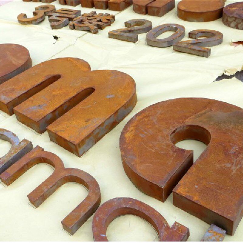仿锈字 铁皮生锈仿古字 艺术生锈门头招牌 仿锈背发光字 生锈灯箱