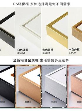 现代轻奢约走入户玄关装饰画高档简led灯画FBL竖版大道气廊过发光