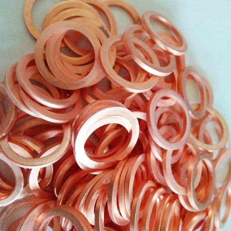 河北紫铜DTU垫片垫规格紫铜温垫200pc圈s多种退耐腐蚀密封耐火高