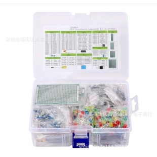 1818PCS 元件盒大全 直插电解电容 LED发光二极管 三极管1/4W电阻