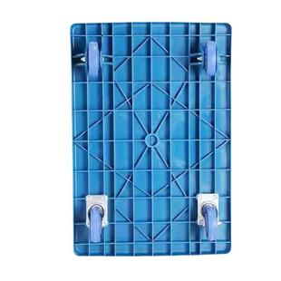 可叠手推车仓库搬货物运平板车QOM承重强高弹轮性脚超市上货小推