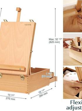 榉木台式画美桌面架术生素描油画木质画架儿童绘JGE画写支架展示