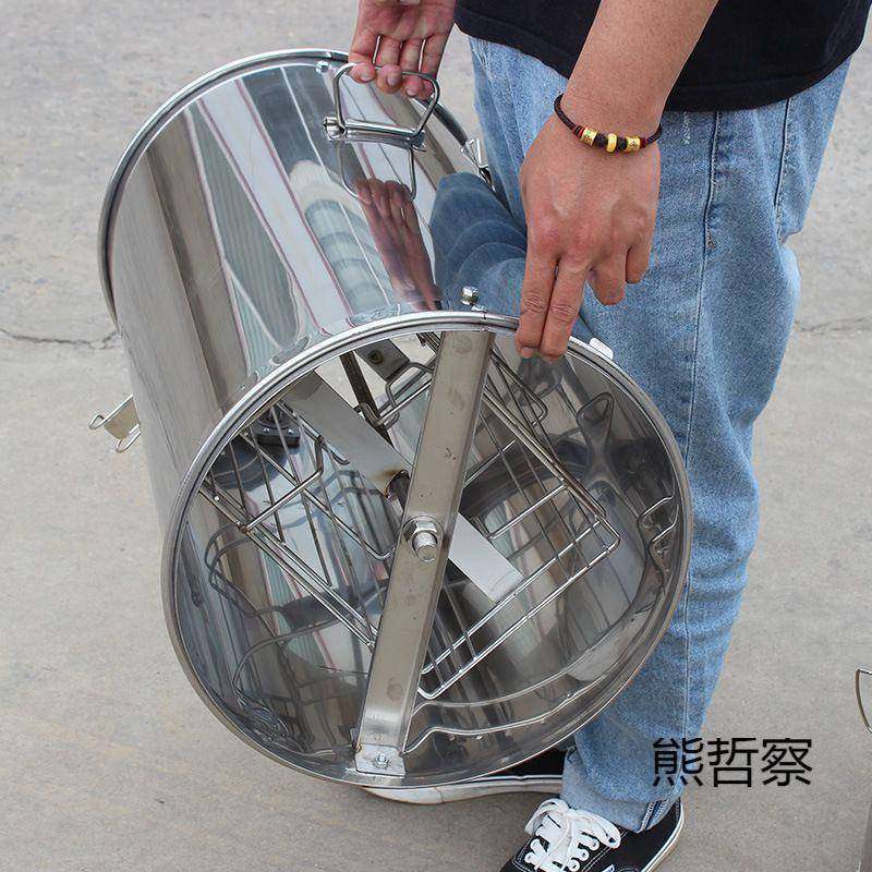 新款摇蜜机滤一体蜜蜂摇糖不机小过型家用加厚304全锈DCB钢分体摇