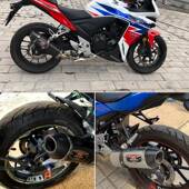 摩托跑CBR500310GSZX6R1车0RR6FZ8Grc90改装 吉村3三角排VEX气管