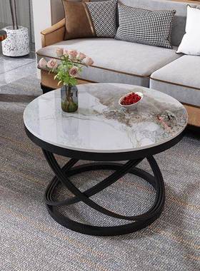 意式岩组板茶几沙轻奢AL793829现代小户型茶几桌客圆厅形茶桌合发