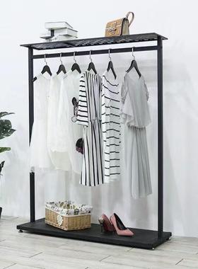 新款衣帽架卧落HBF地欧式创意客厅简易铁室艺挂衣衣架组装置服架