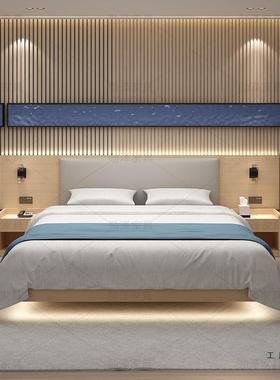 酒店家VTQ具标馆间全套宾馆床人间单双人公间悬浮床旅快捷酒店连