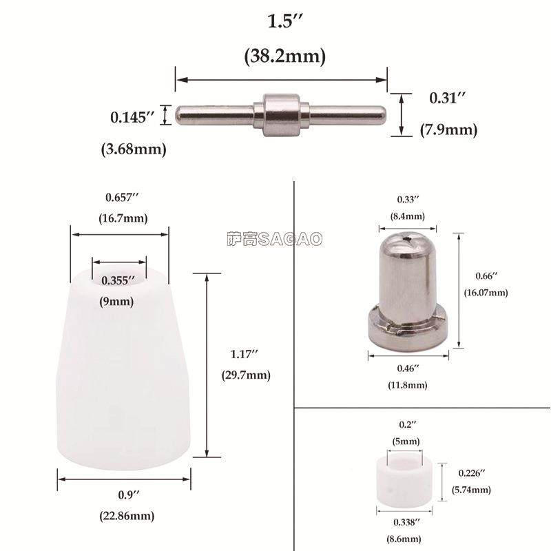 PT31切温JRD州40A等离子割配件LG40喷电极嘴保护罩11S5PC分流器
