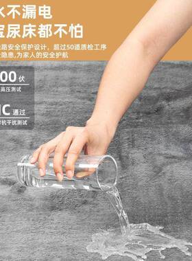 电热毯双双控调温学2人米宿加大单人生舍防水家用定时电褥子KEU直