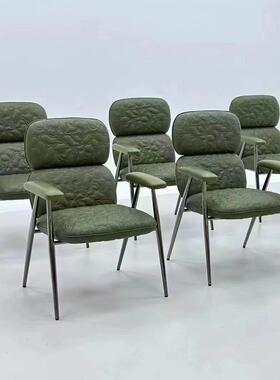 WGX椅子无品牌/创化妆凳桌椅轻奢餐椅意书不锈钢那脚闲鹅休卵石艺