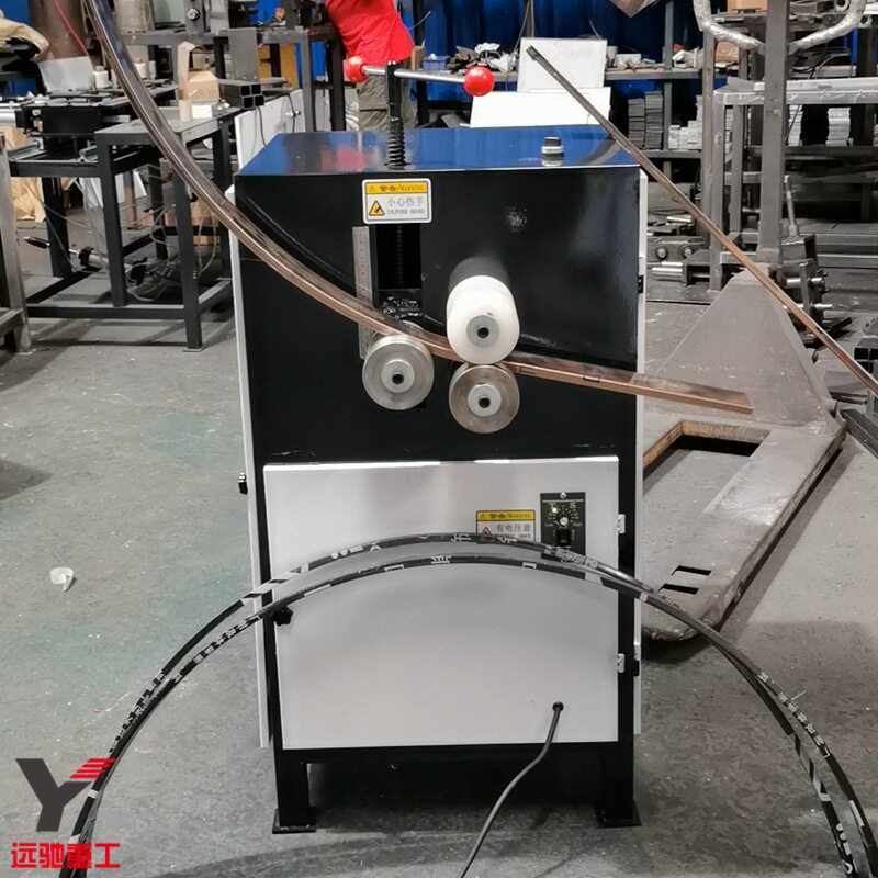 尼龙模具铝材卷圆机 镜框L型铝条弯圆机 铝型材滚圈设备
