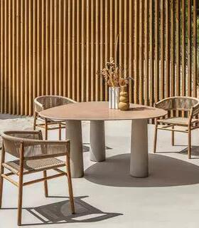 户外休院闲桌椅柚防木艺术藤编庭墅酒店室外露台防水别晒家XT0812