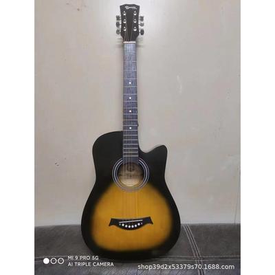 民单板木吉他38寸1寸Guita谣r新QJT38A手自学人入门级成练习吉他