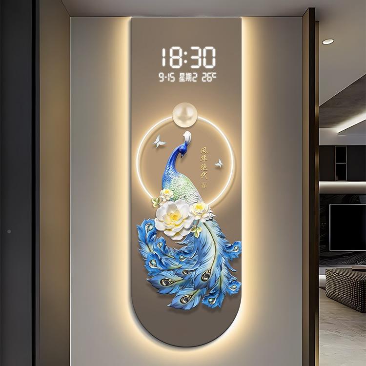 画现JS-099代轻奢入户玄关显示表挂画客走廊墙面装饰L钟E厅D插电