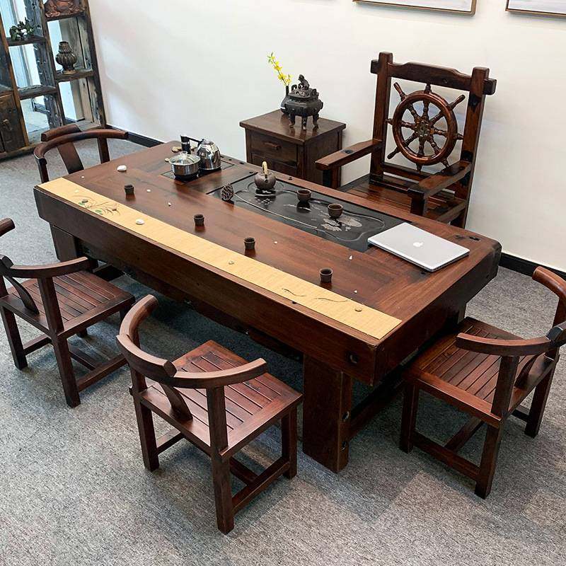 老船木茶桌椅组合实木茶台新中式功夫泡茶几简约现代茶具套装一体,玩具/童车/益智/积木/模型,垂直悬浮玩具,淘宝优惠券,粉丝福利购,淘宝优惠卷