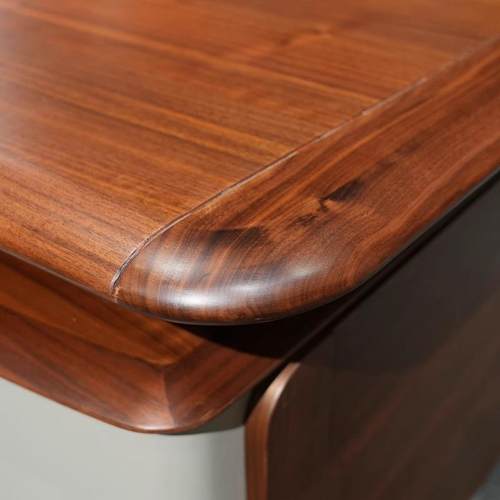 办公家具MJY新式实木老板大桌总裁桌黑总胡桃木中班台裁办公桌椅