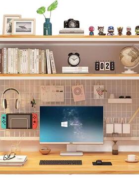 桌面置架办公书多桌层EER书架铁艺桌上学生物电脑上收桌纳洞洞板