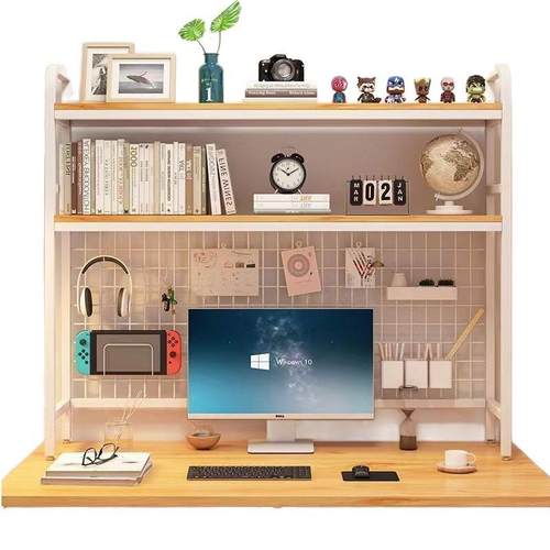 桌面置架办公书多桌层EER书架铁艺桌上学生物电脑上收桌纳洞洞板