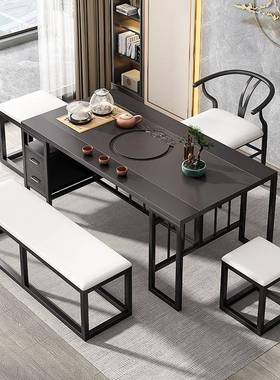 茶桌现简约茶桌椅组合一桌五椅G5625代室会客商用茶台办公烧水壶