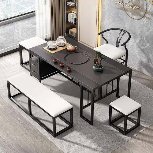 茶桌现简约茶桌椅组合一桌五椅G5625代室会客商用茶台办公烧水壶