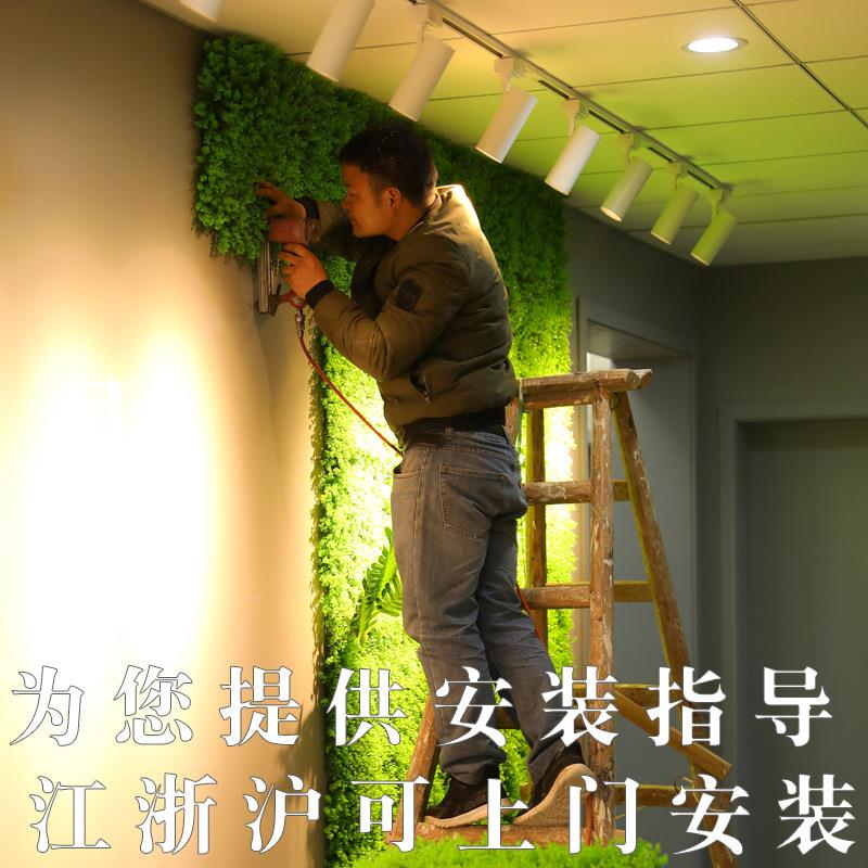 假草饰植物墙装植物草坪绿植墙面背景客TIZ真厅商城室内壁挂仿植