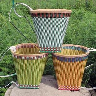 贵州塑料家篓菜用AL1004M7胶背篼成人买编织藤篮子大背小可背筐道