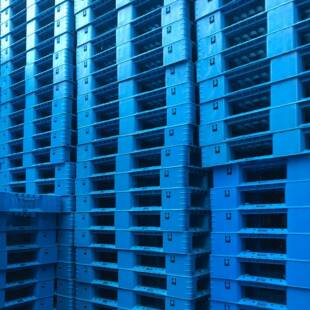 网0格田字12-OZE1000塑料托盘带挡边带挂钩可加07钢货架专用托盘