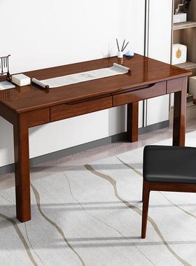中生DZT式实木书桌写字台卧现室代简约家用办公桌学习桌电脑台学