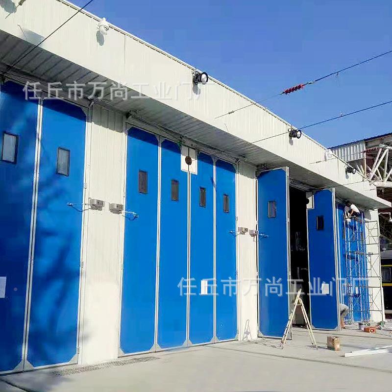 011电动工业折叠门大门重多扇叠推拉门自动折工业门折叠型门