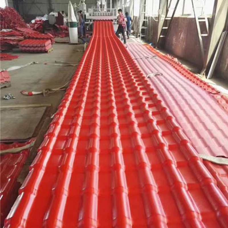 合成树脂瓦片厂家古建门头一体塑料瓦屋檐装饰塑料瓦合成脂瓦片