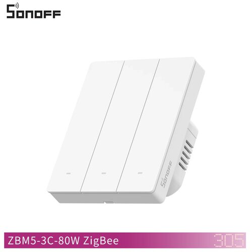 SONOFF ZBM5-3C-80W ZigBee三通道80机械开关(白色)