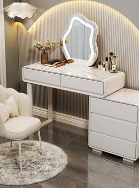205年现代简约油卧室主卧轻斗柜新NBZ款奶风梳妆台2一体奢网红化
