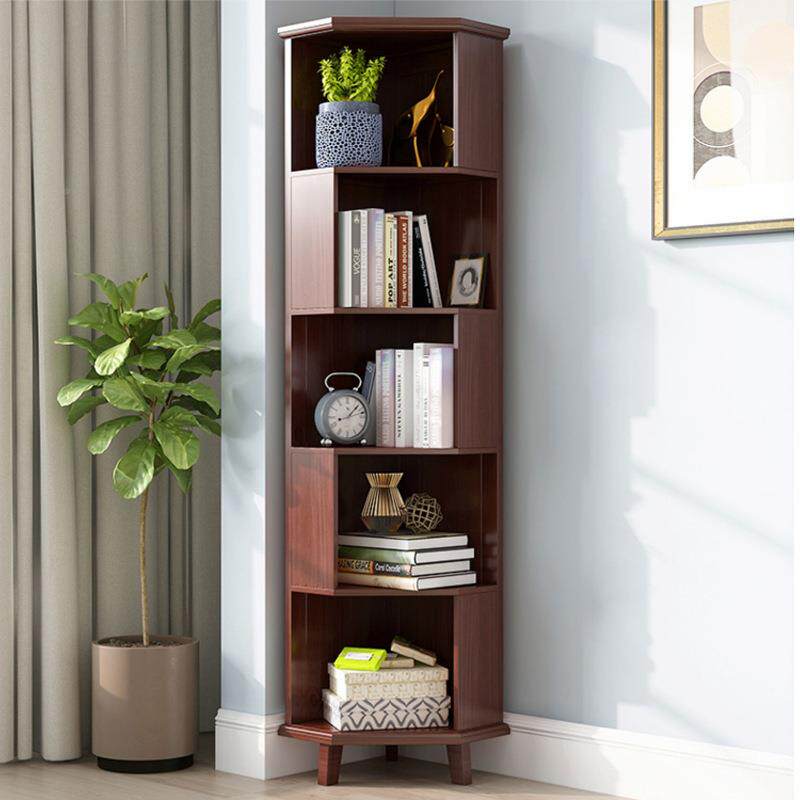 实木书架置物架角纳美角式简约轻奢收墙展示架书转房角落无品牌/