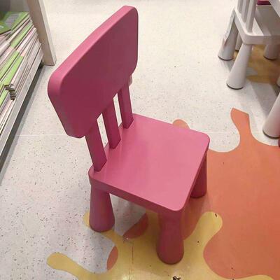 莫特儿童椅玛子幼儿塑料加椅DOJ厚园椅子四脚小子宝宝圆凳靠背椅