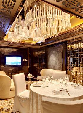 轻奢豪华水晶吸顶灯长方形璃方管沙灯酒盘店餐73787晶厅玻饭店大