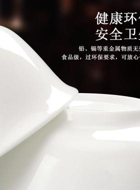 纯白ZG-65547骨瓷餐碗盘碟套装家筷用白色式碗骨具瓷吃饭中碗盘子