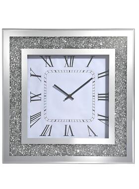 创意挂玻碎钻石钟HK-14边框挂钟面挂件钟表钟静音准时客厅壁璃饰