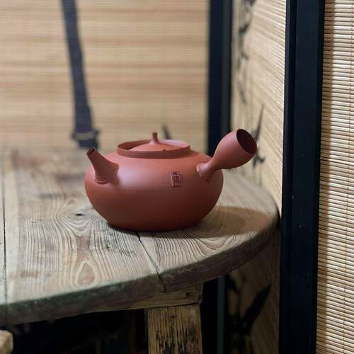 潮州原全手工朱泥砂铫壶烧水小型茶具砂铫JF062602陶壶煮壶矿水壶