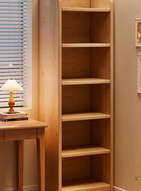 实木转角书架落地物架客松木窄缝F99M59M8柜儿置童家用收柜子厅纳