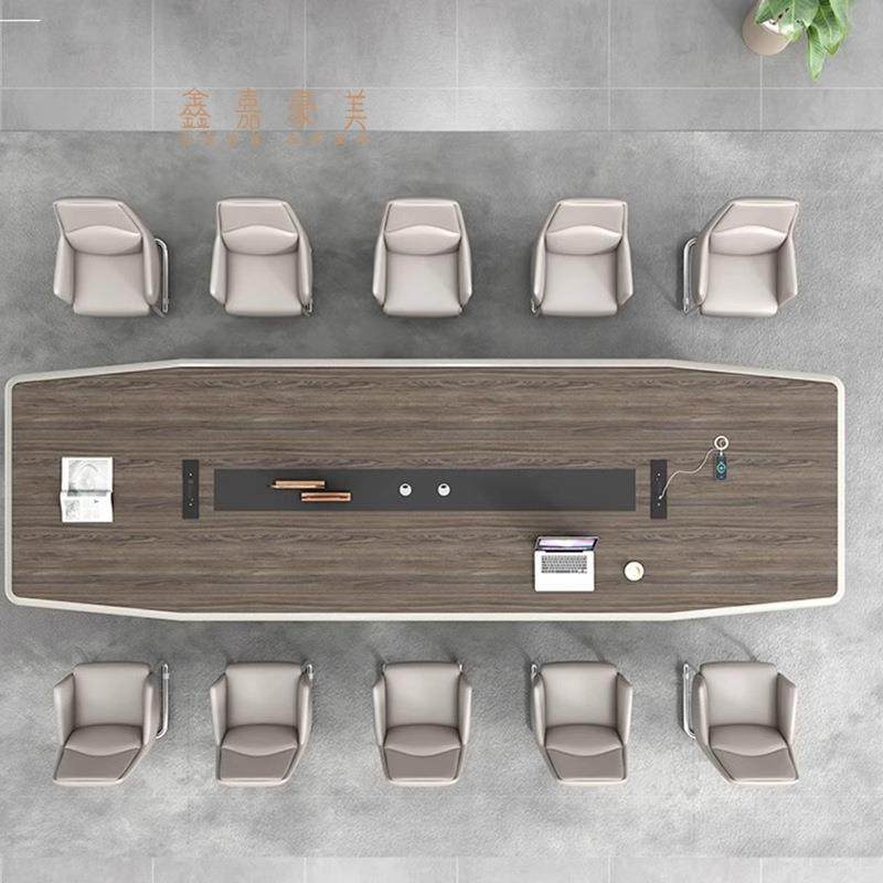 会议椅组谈合办公长桌简现无品牌/代烤漆桌约双层会议室开会洽接