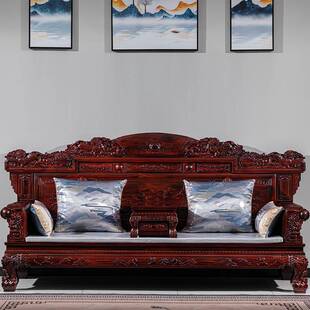 ?沙发印尼黑酸枝实木中式家具阔叶黄檀客厅沙发组合明清古典