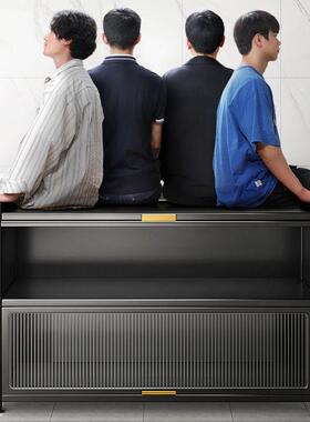 厨房落地多置物架收纳柜带门波炉53833碗储物微层柜橱柜子多功能