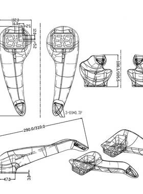 B机AUGE碳纤维L休息TT把手勺子铁三自68080行车把手副O把支持电子