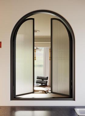 八拱铁法式风复古窗门户钢隔断铁艺玻璃老式VEM窗形老洋房室内平