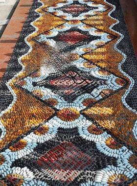 斤铺路然小石天头原NpPzihKc软石地造景庭院花园大鹅卵石暖石鹅雨