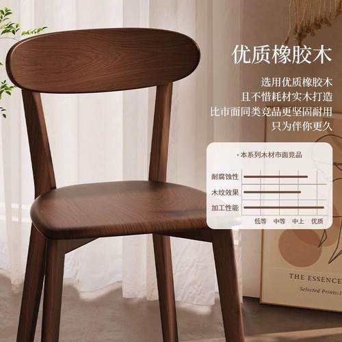 实木餐椅家用椅靠背AL505944餐桌椅商用简约复餐厅古专古用子中意